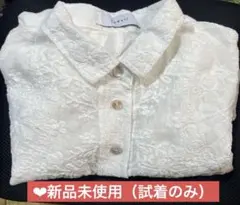 刺繍にうっとり ガーゼシャツ（S~3L対応） ＊ホワイト（試着のみ）のサムネイル