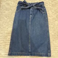 値下げ☆デニムリボン付きタイトスカートのサムネイル
