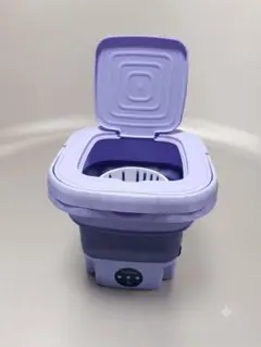 【値下げ中】折りたたみ洗濯機 ポータブル小型洗濯機 15L 脱水用カゴつきのサムネイル