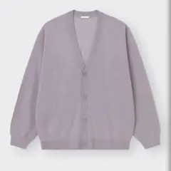 ウォッシャブルシアーニットカーディガン(長袖) パープル