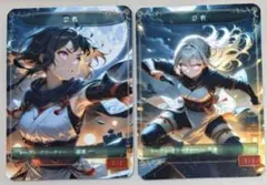 【 新商品 】忍者（金属風） MTG ハンドメイドトークン ２種 計　２枚のサムネイル