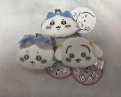 ちいかわ　ハチワレ　うさぎ　がま口ポーチ　ミニがまぐち　リボン