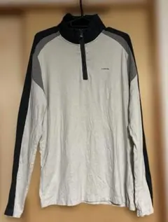 Calvin Klein ハーフジップ 長袖 M グレー バイカラーのサムネイル