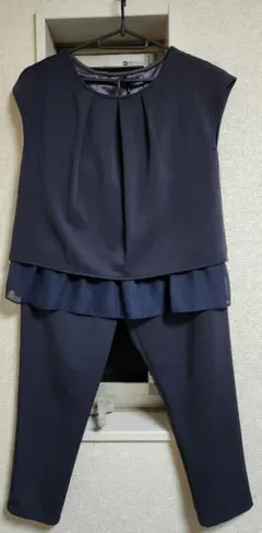 限定値下げ PourVous パンツセットアップ パンツドレス ネイビー S
