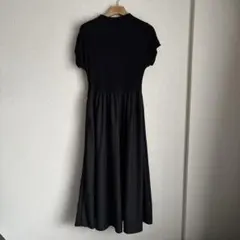 SHEIN DAZY 半袖ニット ロングワンピース ブラック 黒 ノースリーブ