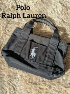 Polo Ralph Lauren ラルフローレン　ブラック　ミニトートバッグ