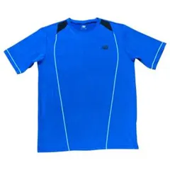 New balance　ウェア　半袖Tシャツ　水色　ランニング　S