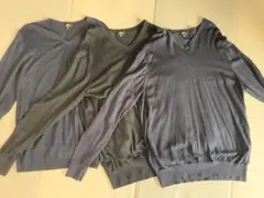 UNIQLOユニクロVネック エクストラファインメリノウールXL 3枚（1枚可）