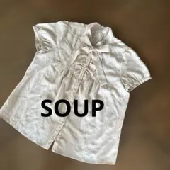 ❤︎SOUP❤︎【美品】リボンタイブラウスのサムネイル