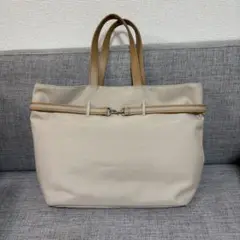 MELROSE メルローズ ベージュトートバッグ A4サイズ可