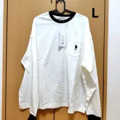 新品 レディース メンズ USポロアッスン 長袖 カットソー 綿 ロンT L