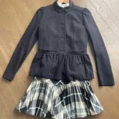 お受験⭐︎卒業式に⭐︎ バーバリー⭐︎黒いペプラムスーツジャケット 