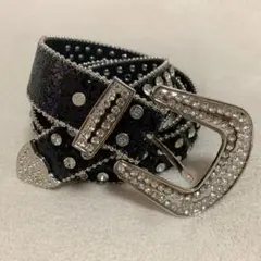 ブリンブリンベルト A ブラック×シルバー UK HIPHOP Y2K グランジ