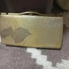 m*m様 金色 花柄 和装用バッグ チェーン付き