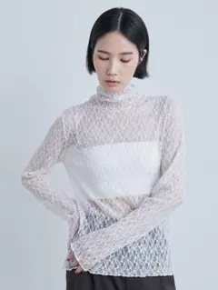 MIESROHEミースロエ人気完売フラワーレースタートルトップスプルオーバー