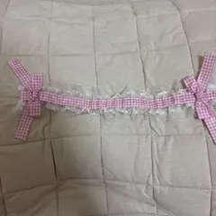 フリル付きヘッドドレス ピンク ロリィタ