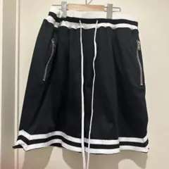 mnml メッシュ ハーフパンツ ブラック ホワイトライン