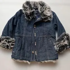 COMME CA ISM デニムジャケット 100 ファー コムサ子供 アウター