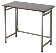 ダークブラウン折りたたみパソコンデスク