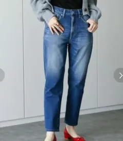 テーパード デニム ジーパン パンツ Sサイズのサムネイル