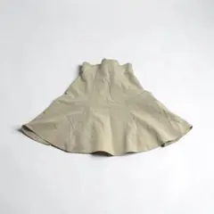 【美品】ベージュ フレアスカート ハイウエストリボン付きのサムネイル