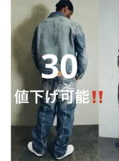 パンツ30 Corteiz 東京 denim trucker jacket - メルカリ