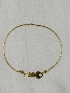 ゴールドカラー チョーカー ネックレス キーモチーフ