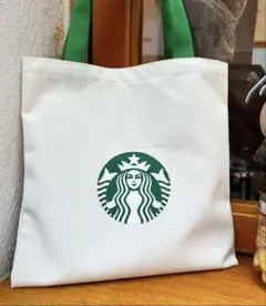 海外　スタバックス　トートバッグ　ホワイト色
