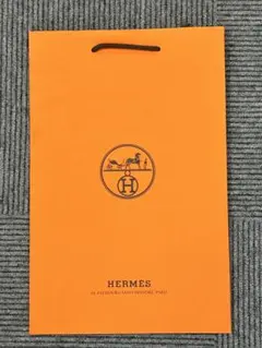 HERMES オレンジショップ袋 W28×D10×H43