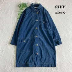 GIVY✨️ギビー(9)レナウンルック ロングジャケット デニムコート 日本製