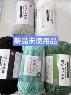 DAISO 抗菌防臭アクリル毛糸 並太 5色セット