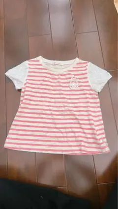 赤と白のストライプ Tシャツ