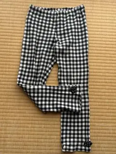 Hot Biscuits 黒×白チェック柄 ボトムス 120