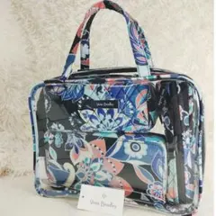 新品タグ付✨ヴェラブラッドリー 4ピース クリアポーチ ブルー系 総柄