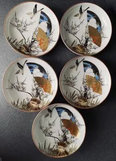 B 古伊万里 九谷焼 色絵 金彩 アンティーク 骨董 豆皿ヴィンテージ