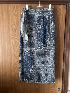 KEITH ペイズリー柄ロングスカート　春　夏