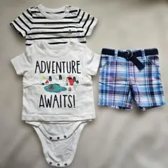 6-12months 70cm 夏用 半袖＆半ズボン セット売り