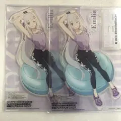 Ａ５サイズクリアスタンド「リゼロ：エミリア」　2枚　コミックアライブ 12月付録