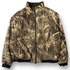 90s 古着 リアルツリー カモフラ 中綿ジャケット L リバーシブル