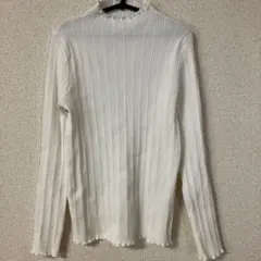 SHEIN 無地柄 モックネック レタストリム リブ スリム セーター