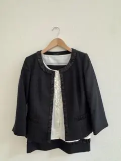 3500円→2900円！ノーカラージャケット スカート フォーマル 13号