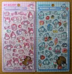 マイメロディ・ハンギョドン ボンボンドロップシール 2枚セット