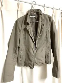 レディース　ジャケット　テーラードジャケット　カーキ　y2K グランジ