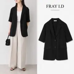 FRAY I.D フレイアイディー テーラードジャケット ブラック 半袖のサムネイル