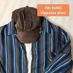 【70s Euro vintage】Eichsfeld パジャマシャツ【好配色】