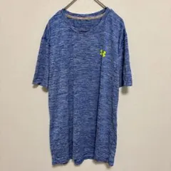 杢柄 半袖Tシャツ L 青 運動 トレーニング スポーツ カジュアル トップスのサムネイル