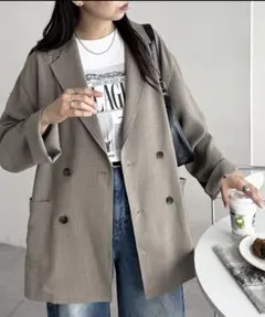 Discoat テックリネンビッグシャツジャケット