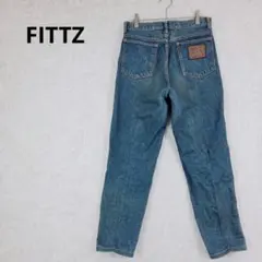 ヴィンテージ FITTZ デニムパンツ W32 81cm 日本製 レザーパッチのサムネイル