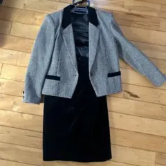 チェック柄ジャケットと黒スカートセット　入学式等♡ Mサイズ　スカートゴム部あり