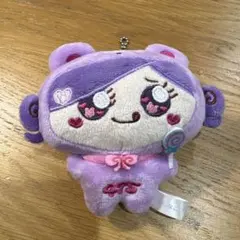 しなこ 475 しなクマ ぬいぐるみ キーホルダー　マスコット　パープル